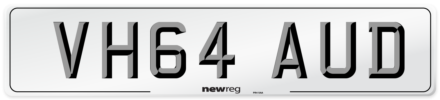 VH64 AUD Number Plate from New Reg